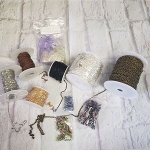 BULK CHAINS Jewelry Making Supplies Crafts Bronze Copper Goldtone Silvertone